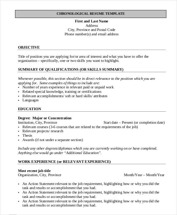 first job resume template
