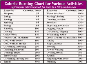 food calorie chart calorie counter chart