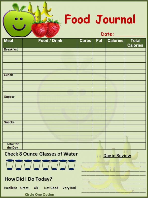 food diary pdf