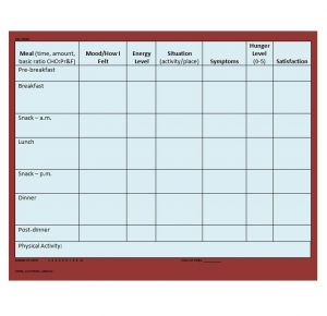food diary template food diary template