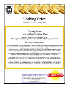 food drive flyers how to organize a clothing drive page