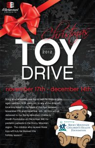 food drive flyers toy drive flyer front