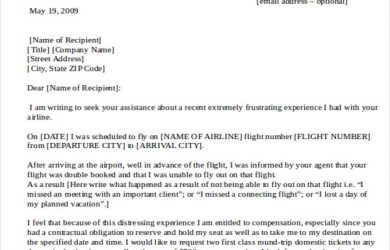 formal complaints letter formal complaint letter to airline
