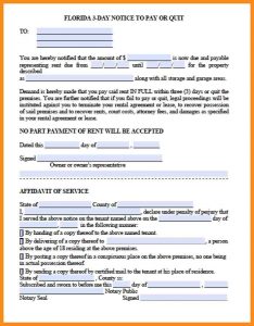 formal email template notice to owner template florida day notice to quit late rent