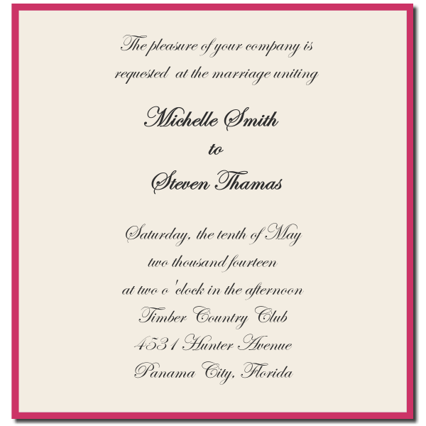 formal invitation template