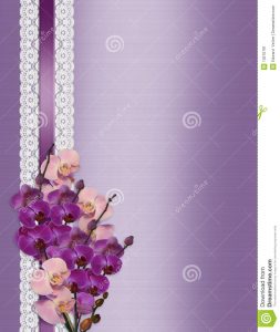 formal invitation templates wedding invitation orchids lavender satin
