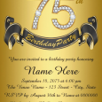 formal invite templates gold personalized th birthday party invitations