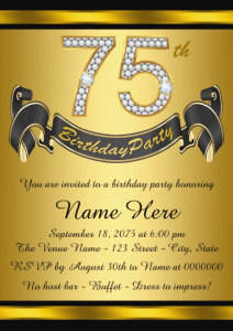 formal invite templates gold personalized th birthday party invitations