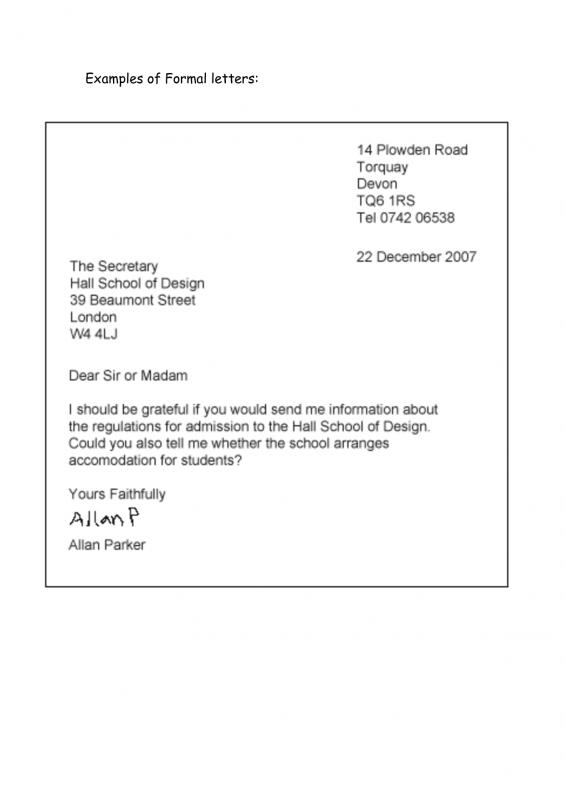 formal resignation letter template