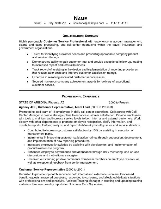 format of a resume