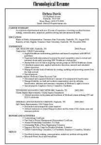 format of reume resume
