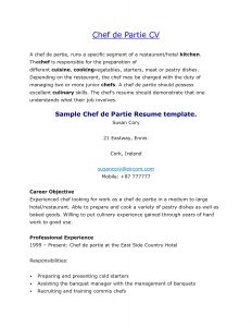 format of reume teacher apprentice chef resume sample chef resume templates
