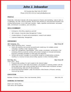 formatting a resume resume format for student