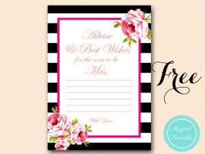 free baby shower invitations templates pdf free floral bridal shower game activity printable hot pink advice card x