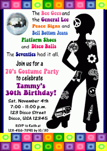 free birthday invitation templates for adults party invites s disco or groovy dance retro dancing party invitation design idea