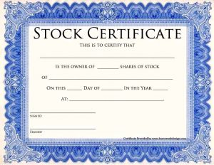 free blank certificate templates blank stock certificate template free