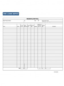 free blank spreadsheet templates residental rent roll d