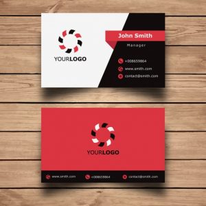 free business logo design and download simple red business card design