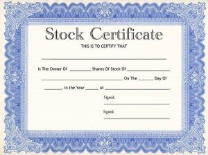 free certificate template stock certificate template