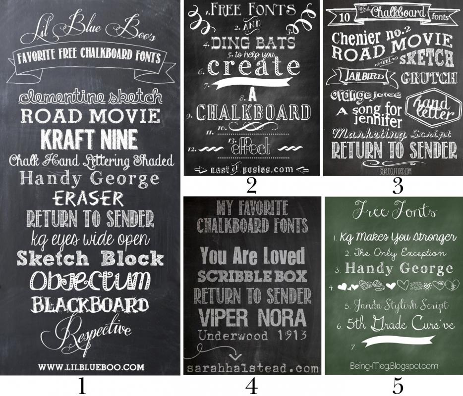 free chalkboard font