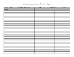 free checkbook register checkbook register template