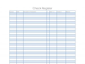 free checkbook register printable check register pdf
