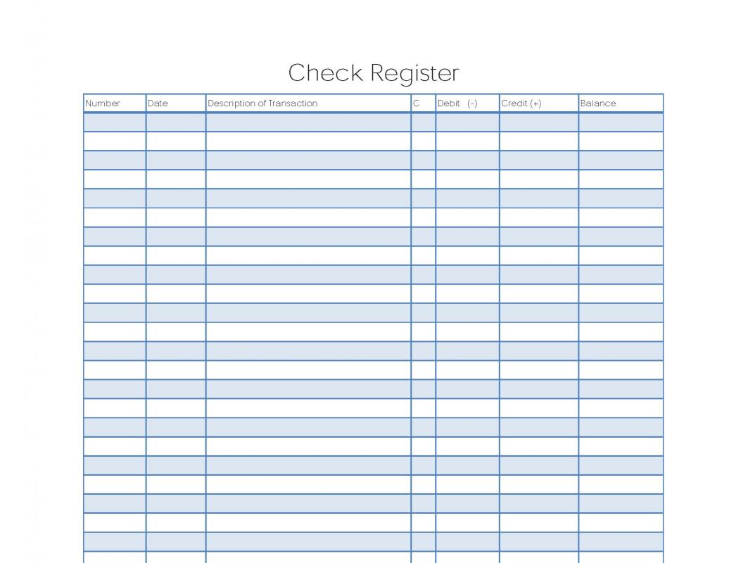 free checkbook register