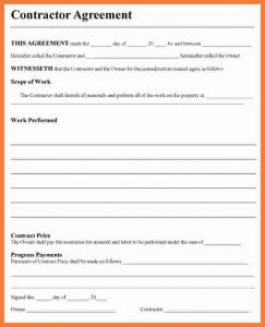 free contractor agreement template contractor contract template contractor agreement