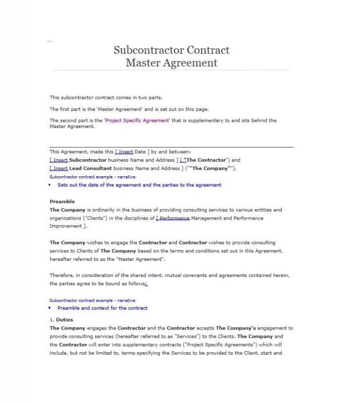 free contractor agreement template