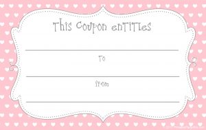 free coupon template valentine love coupon