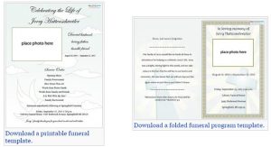 free editable funeral program template memorial service templates free