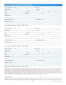 free employment application employment application page