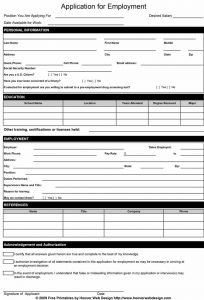 free employment application employment application template