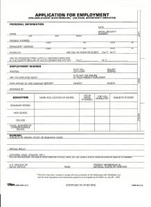 free employment application large