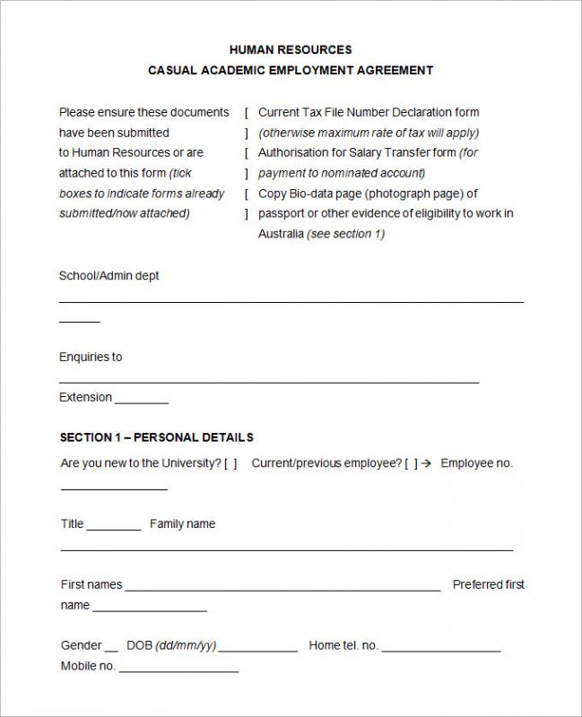 free employment application template word