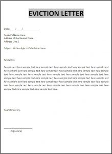 free eviction notice template eviction letter template