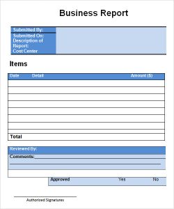 free expense report form pdf business report template