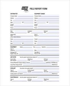 free expense report form pdf field service report form