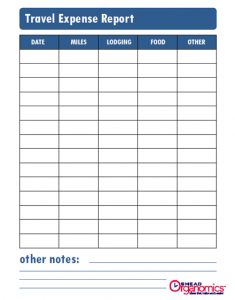 free expense report template main