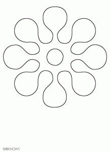 free flower templates template flower blobby coloring page