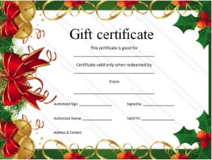 free gift tag templates printable gift certificates certificate templates with christmas gift certificate template powerpoint