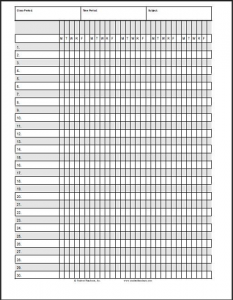 free gradebook template diy classroom attendance book