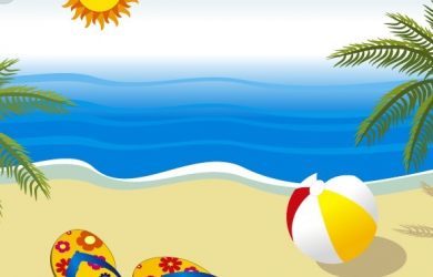 free holiday card templates vector summer sun beach