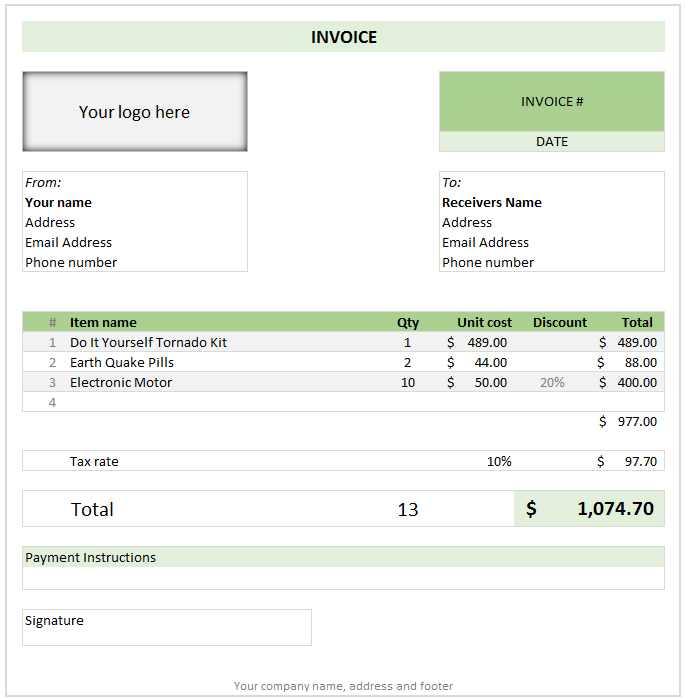 free invoice template download