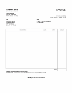 free invoice template download hourly service invoice