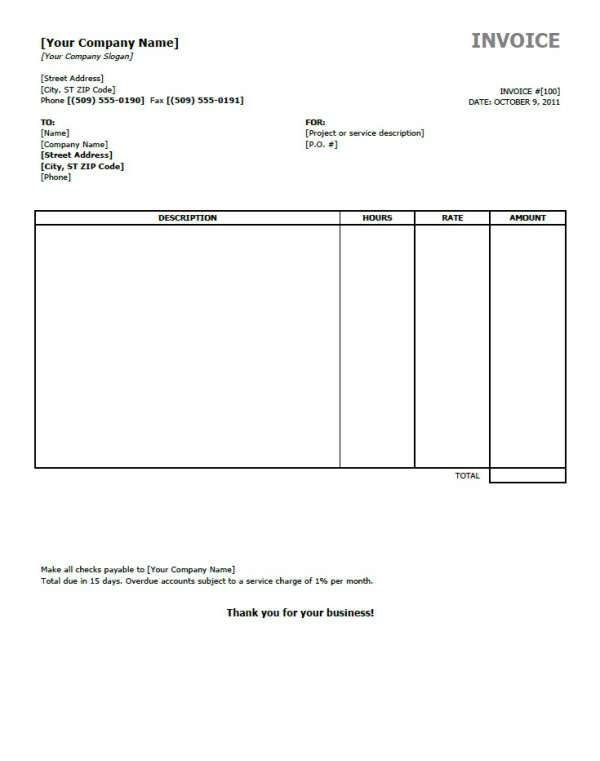 free invoice template download