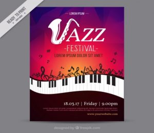 free magazine template jazz festival creative flyer template