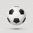 free magazine template vector realistic flying soccer ball closeup isolated on transparent vector id