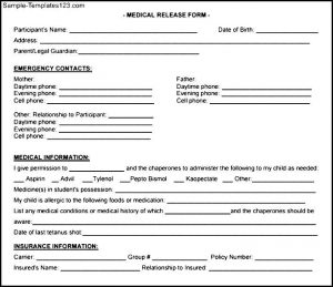 free medical release form free download medical release form