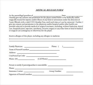 free medical release form simple medical release form